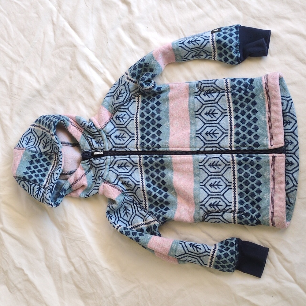 Reima Hoppu Jacquard-Knit Hooded Sweater